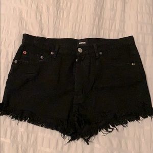 Hudson Jeans distressed black shorts. Size 28